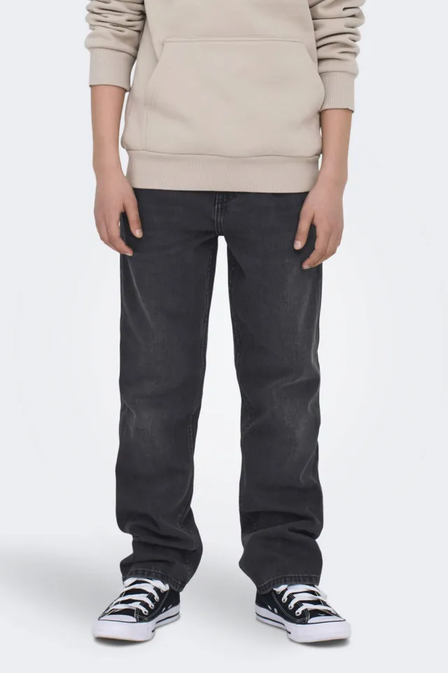 Only & Sons JUNIOR straight leg jeans black denim, foto 5