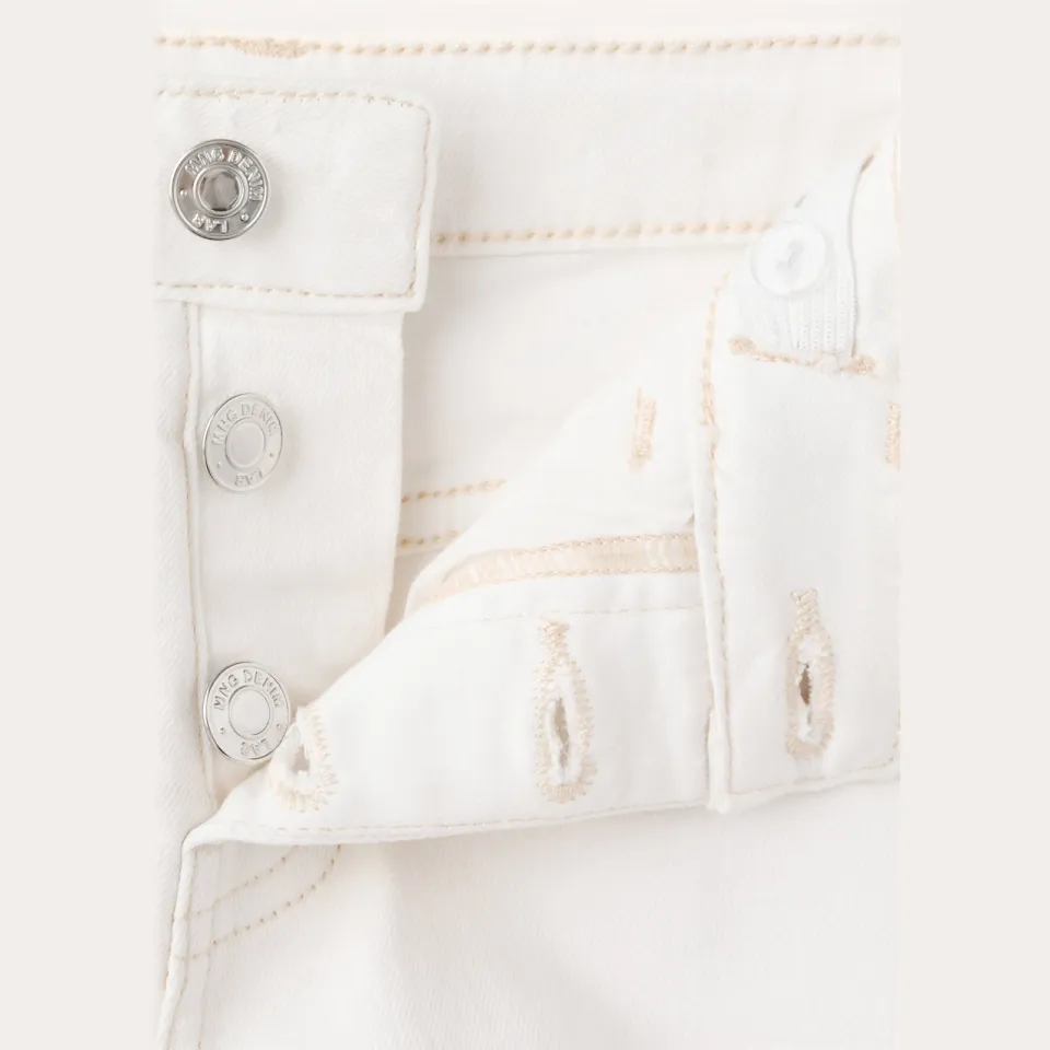 Mango jeansshorts wit, foto 5