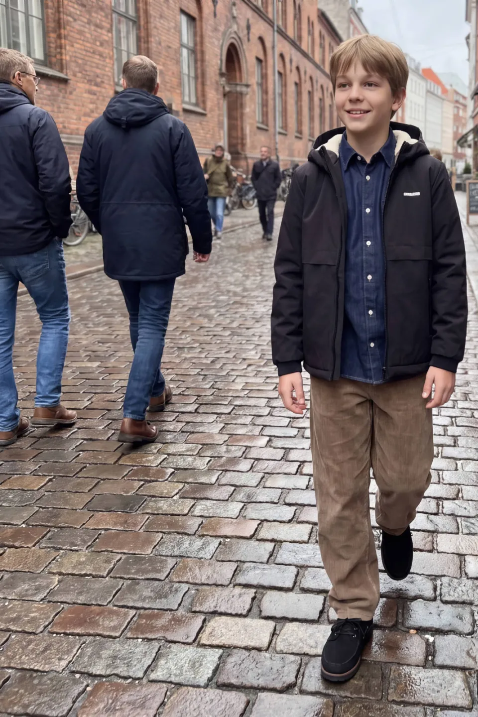 Jack & Jones Junior gewatteerde winterjas zwart, foto 4