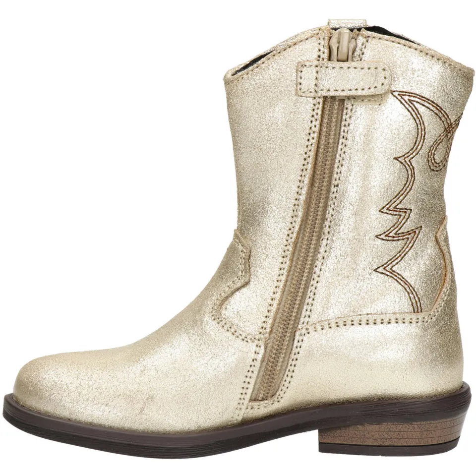 Nelson Kids leren cowboylaarzen goud metallic, foto 5