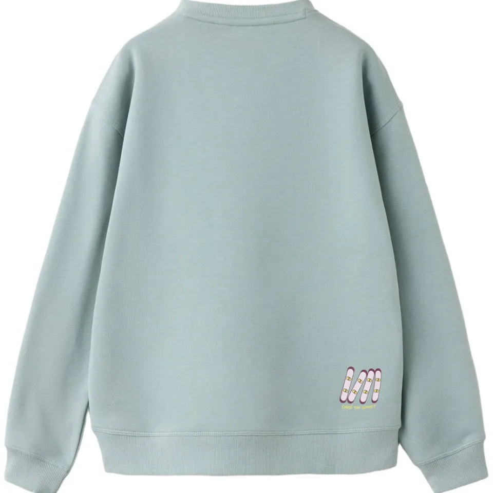 Mango Kids sweater met print - turquoise, foto 3