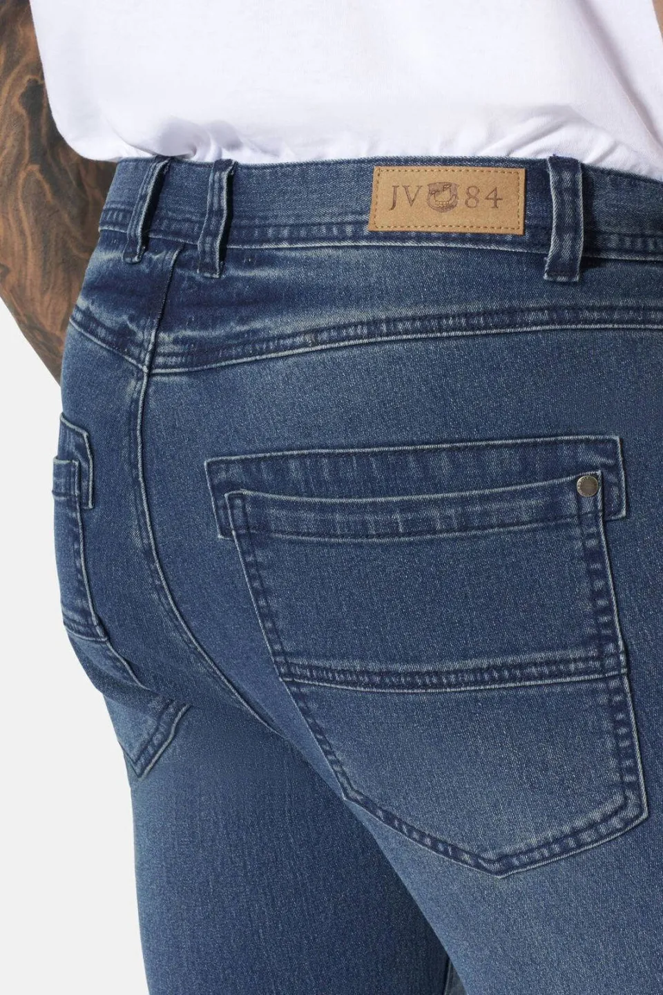 Jan Vanderstorm +FIT Collectie TUVE regular fit jeans Plus blauw, foto 5