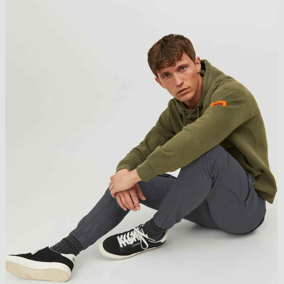 Jack & Jones JJIPAUL cargobroek grijs Asphalt