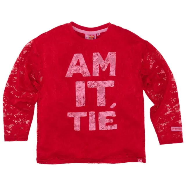 Z8 Alexandra kanten longsleeve rood, foto 2