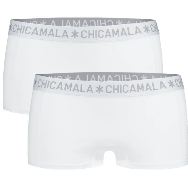 Muchachomalo Meisjes 2-pack Boxershorts Effen Wit