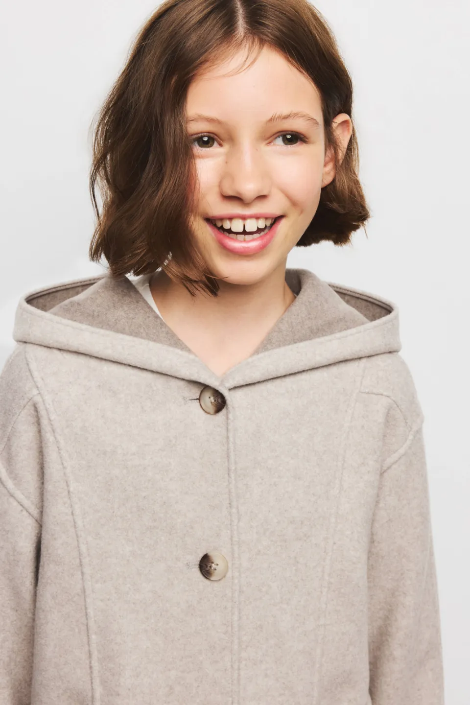 Mango mantel lichtbruin