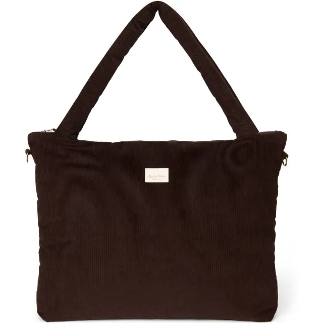 Studio Noos luiertas Rib Puffy Diaper Bag donkerbruin