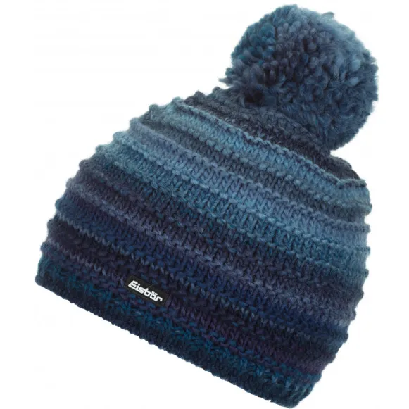 EISBÄR Mikata Pompon - Muts maat One Size, blauw