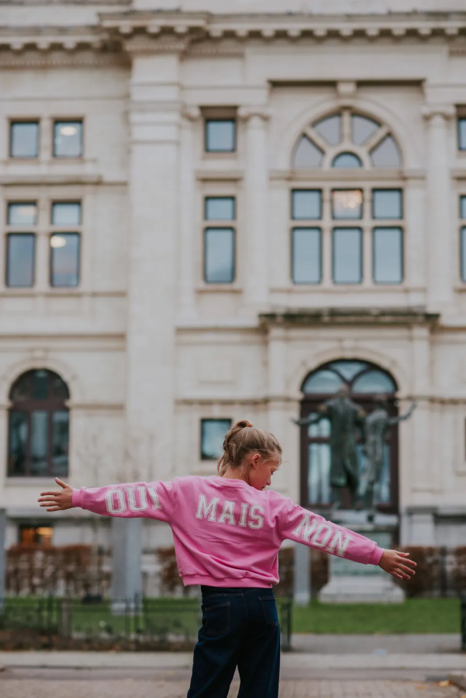 No Way Monday rechtvallende sweater met backprint en tekst - roze, foto 6