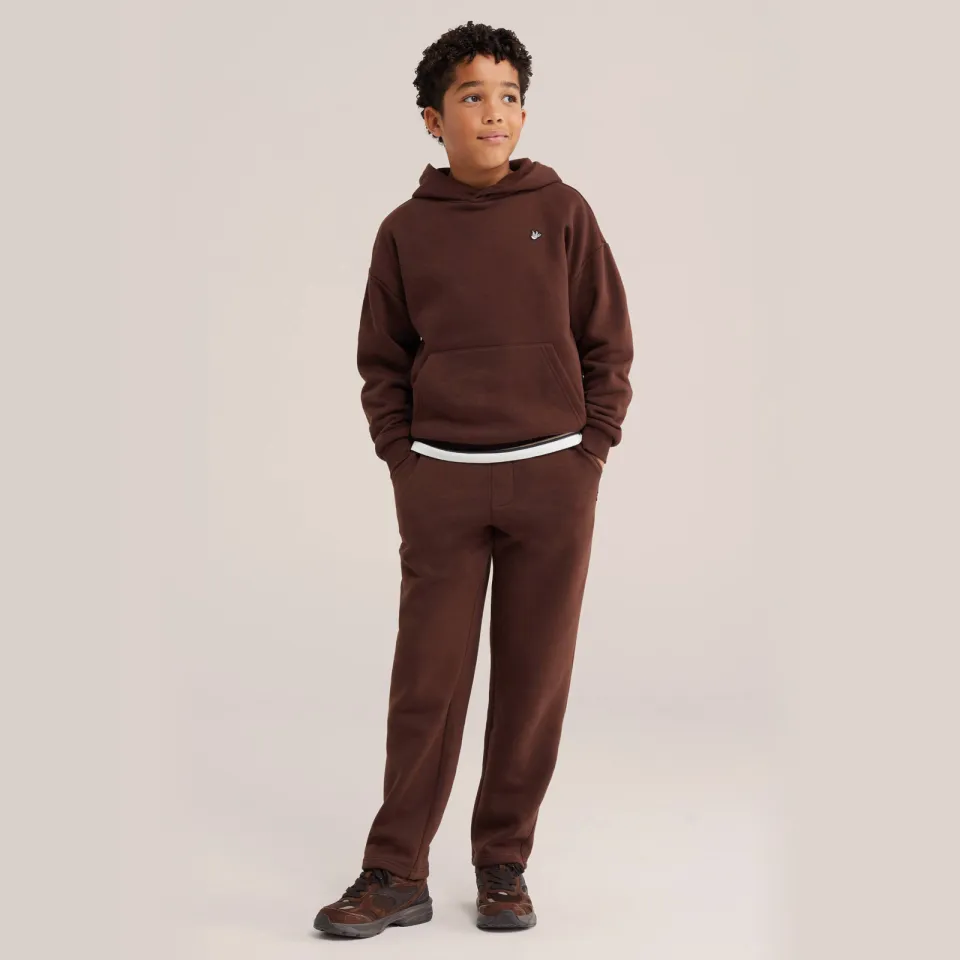 WE Fashion tapered joggingbroek bruin