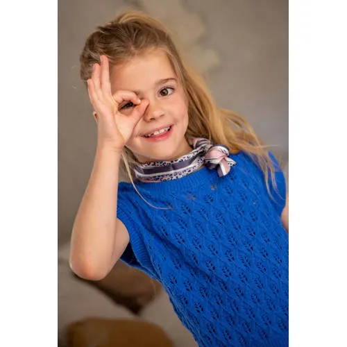 Like Flo top blauw grof gebreid, foto 4