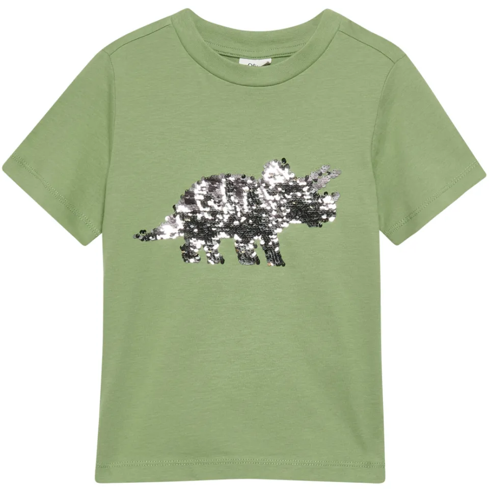 s.Oliver T-shirt lichtgroen met pailletten, foto 2