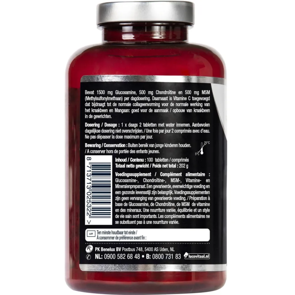Lucovitaal Glucosamine Chondroïtine MSM - 100 tabletten, foto 2