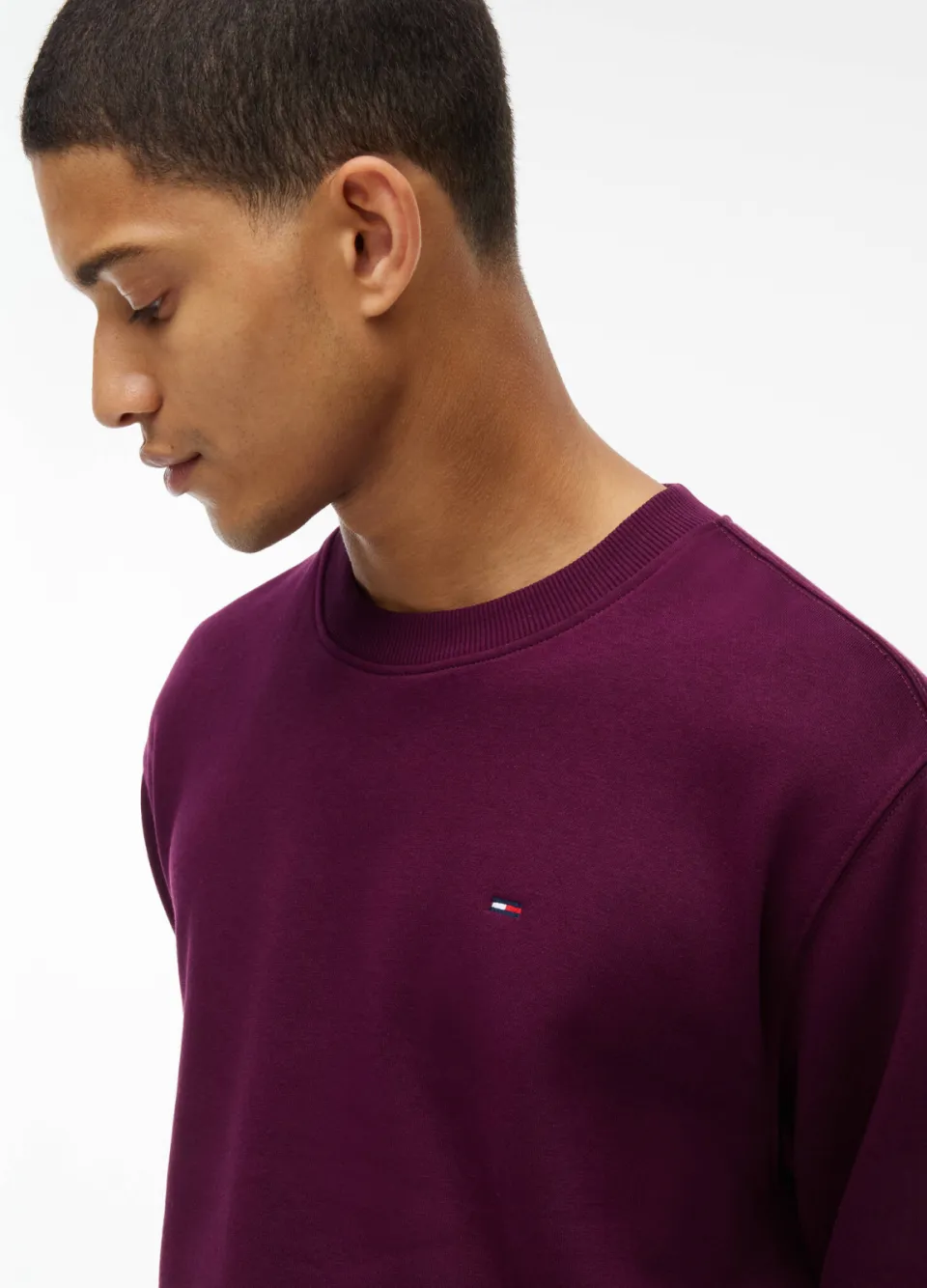 Tommy Jeans regular fit sweater met logo - calypso berry, foto 5