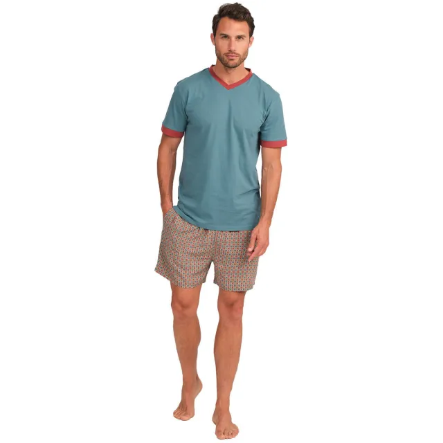 J&J Brothers JJBFH5001 pyjamaset blauw