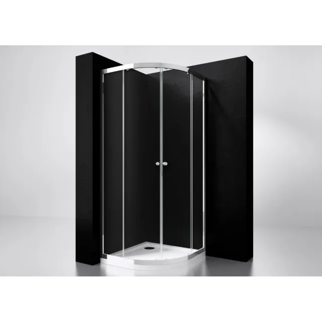 Best-Design "Project" 1/4 Ronde Douchecabine 100x100x190cm Glas 5mm Aluminium Profiel