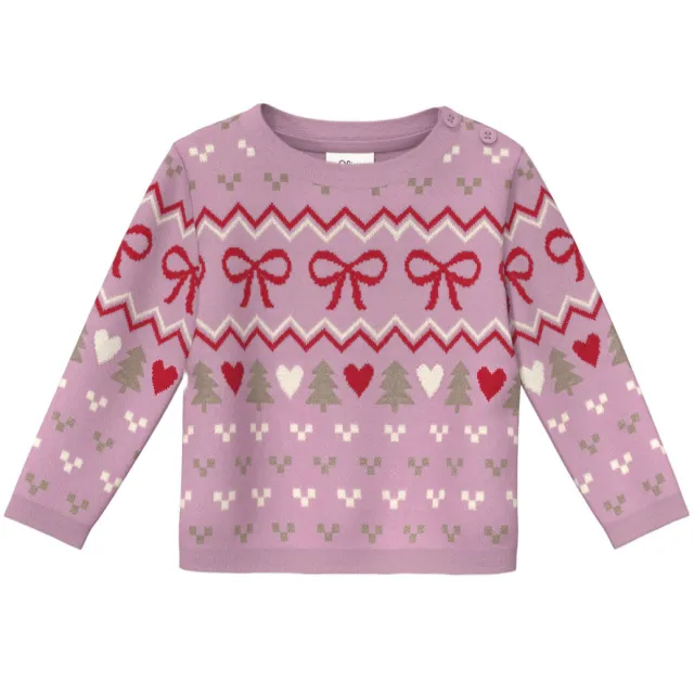 s.Oliver gebreide kersttrui met print - roze, foto 2