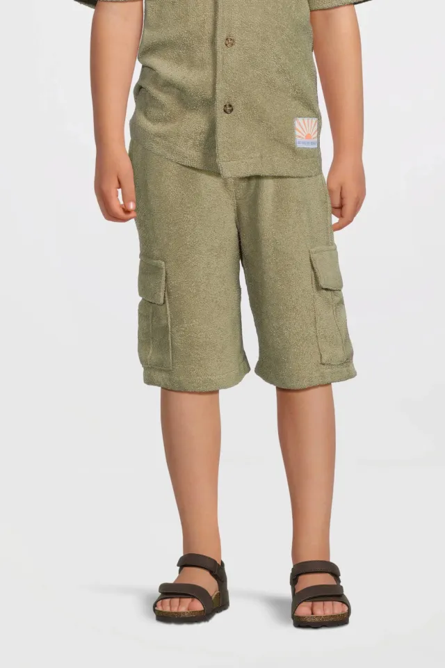Me & My Monkey badstof short khaki, foto 5