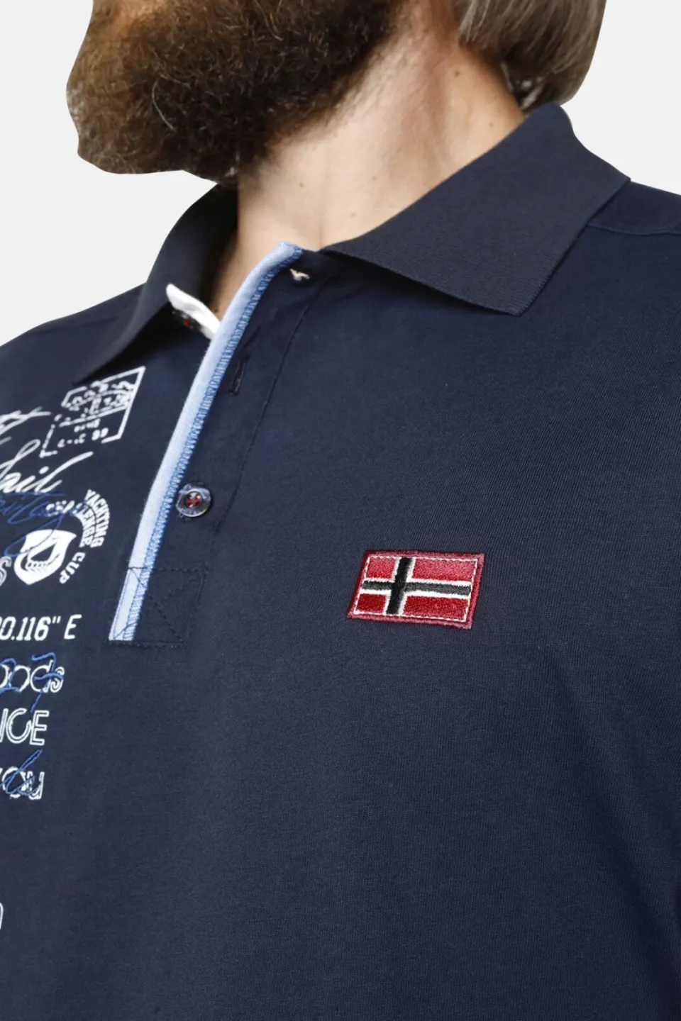 Jan Vanderstorm regular polo JANO Plus donkerblauw, foto 5