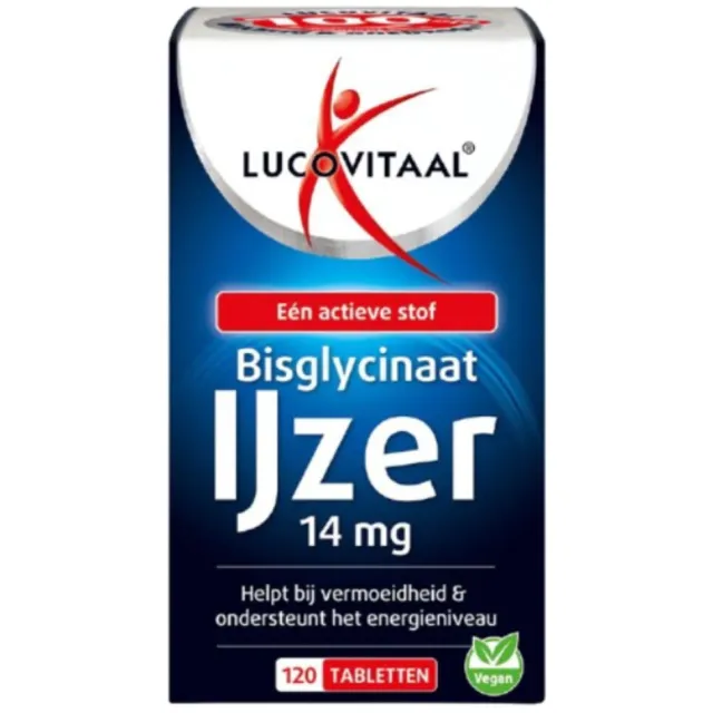 Lucovitaal 2+3 gratis: Lucovitaal IJzer Bisglycinaat 100% 120 tabletten