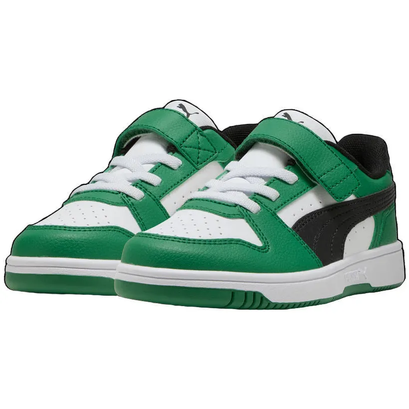 Puma Rebound Slam imitatieleren sneakers - groen/zwart, foto 3