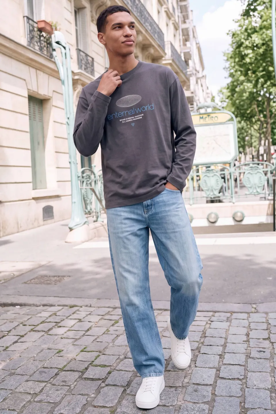 Jack & Jones JEANS INTELLIGENCE relaxed fit jeans - blauw