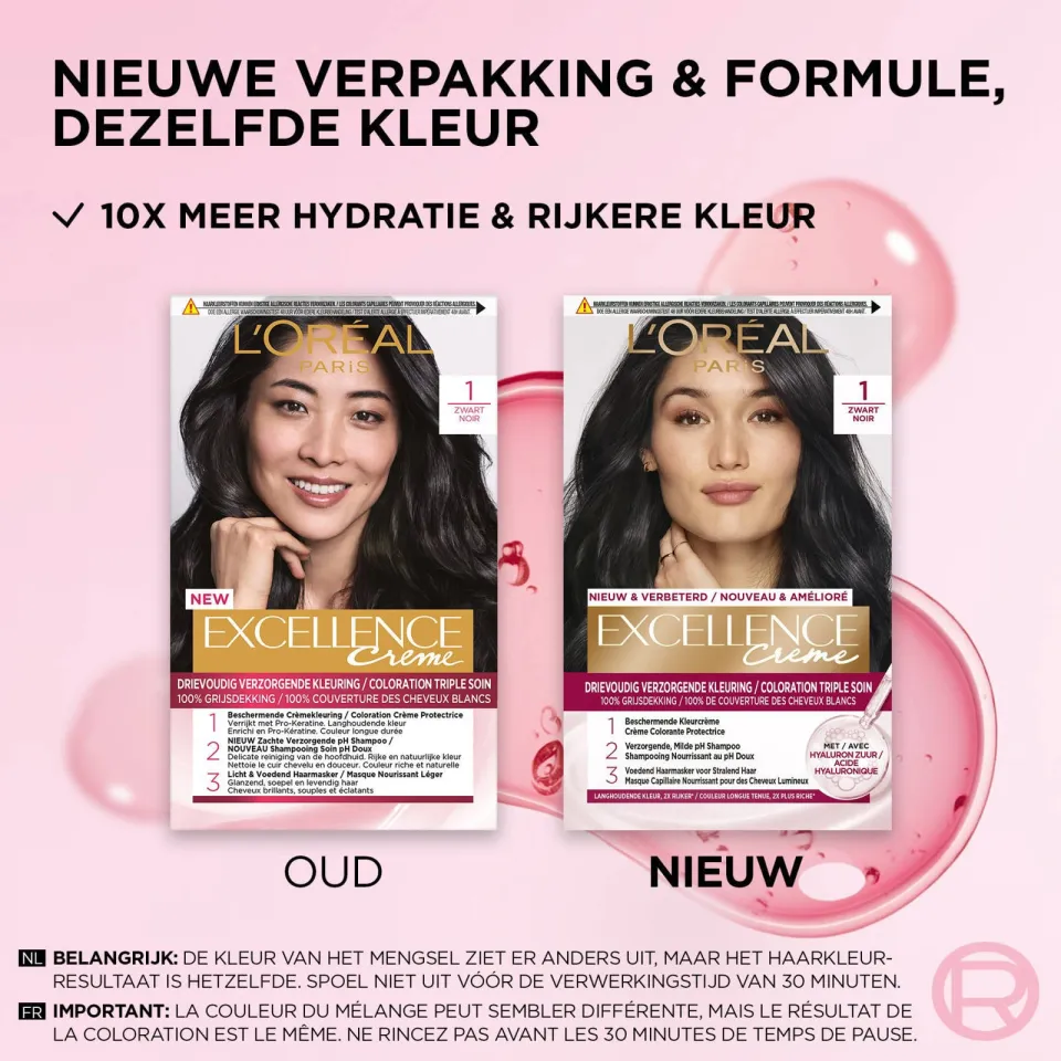 L'oréal Paris Excellence crème haarkleuring 1 zwart, foto 5