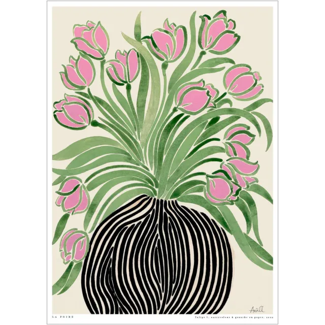 Poster & Frame Poster - La Poire - Tulips 1 - A3 (50 x 70 cm cm) Kleurrijk