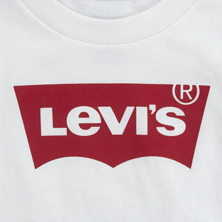 Levi's Kids batwing t-shirt wit/rood, foto 6