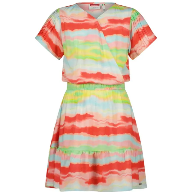 Vingino midi jurk rood multicolor Breeze red
