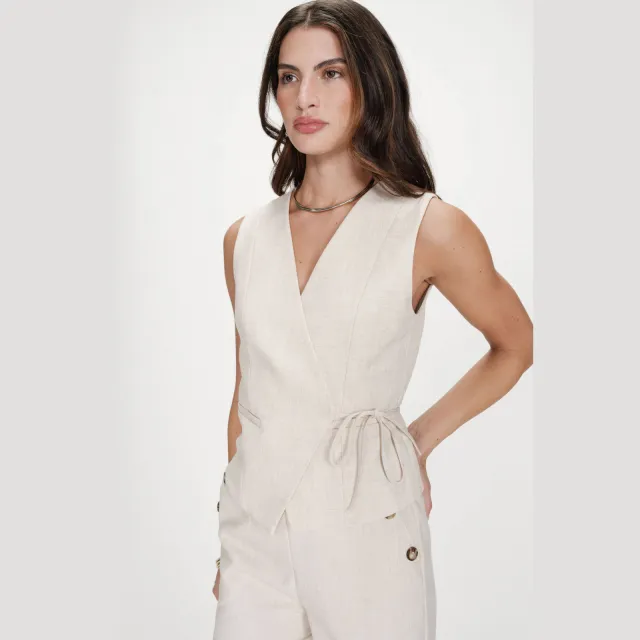 Grace & Mila gilet beige