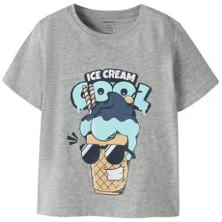 NAME IT T-shirt grijs melange