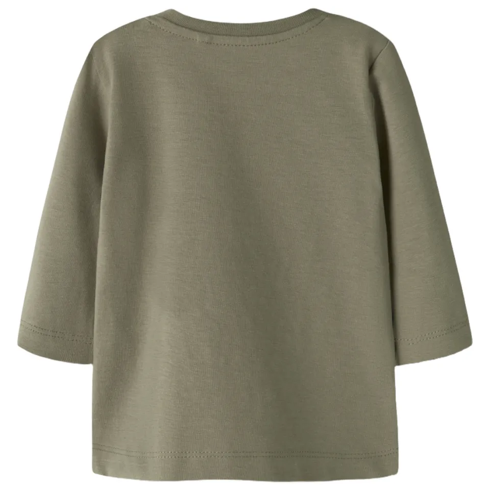 NAME IT BABY longsleeve met beerprint groen, foto 2