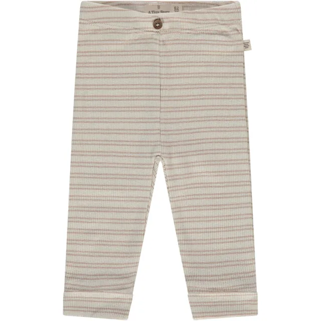 A Tiny Story gestreepte broek beige