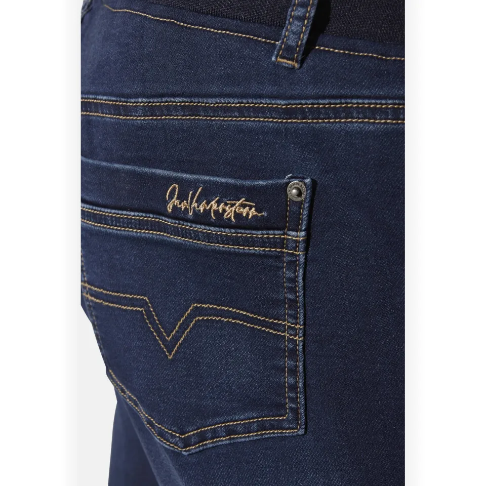Jan Vanderstorm HARLUND regular straight leg jeans donkerblauw blauw, foto 5