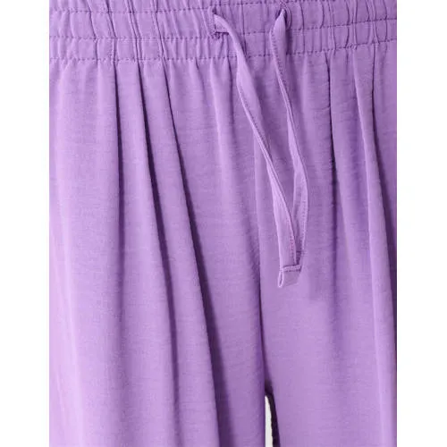 Shoeby high waist casual broek paars met textuur, foto 7