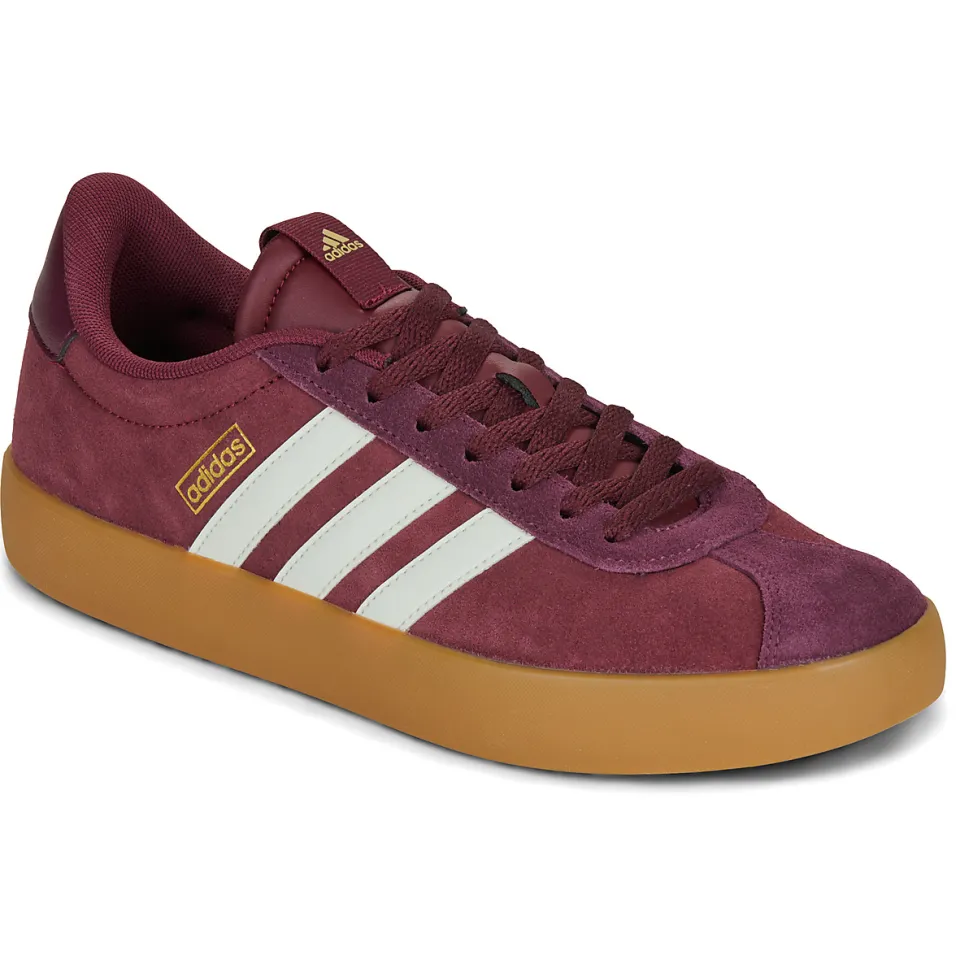 Adidas Sportswear VL Court 3.0 suede sneakers bordeaux/wit, foto 2