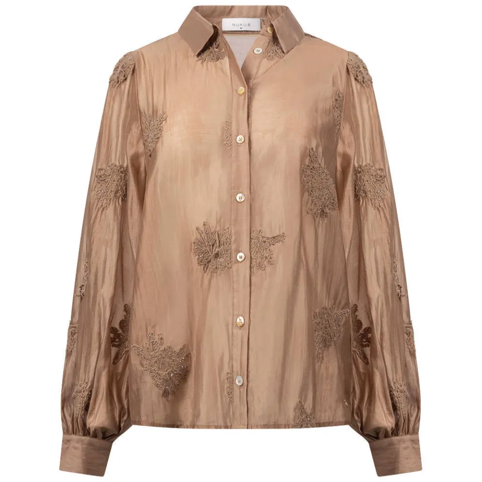 NUKUS Milanova blouse camel, foto 2