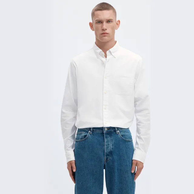 Selected regular fit overhemd SLHREGRICK-OX met katoen wit White