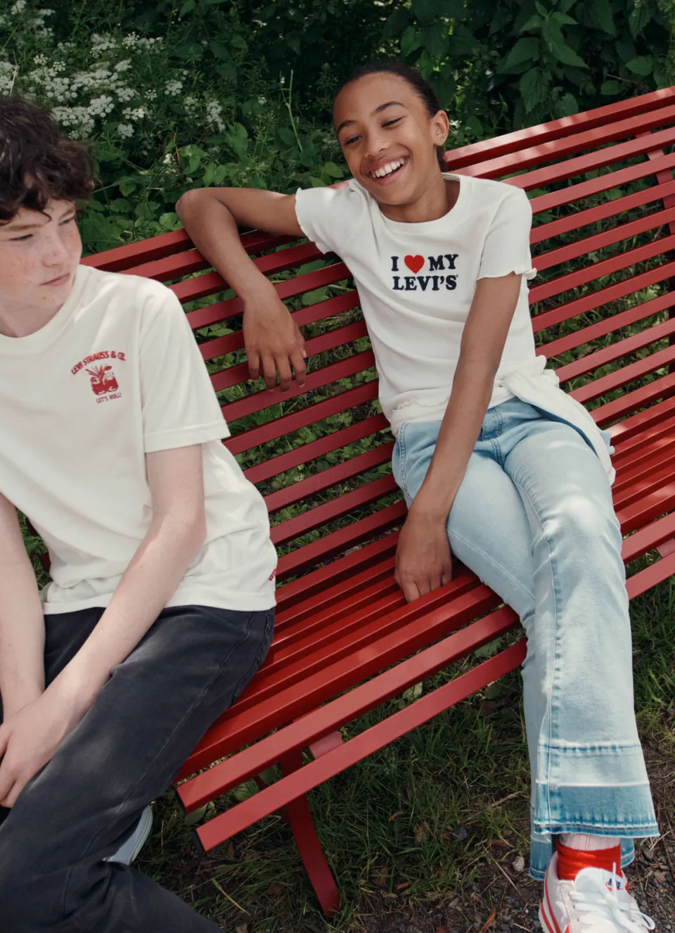 Levi's T-shirt wit met tekst, foto 6