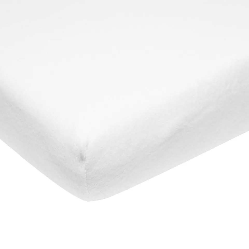 Meyco katoenen molton kinderhoeslakenbed 70x140/150 cm wit, foto 3