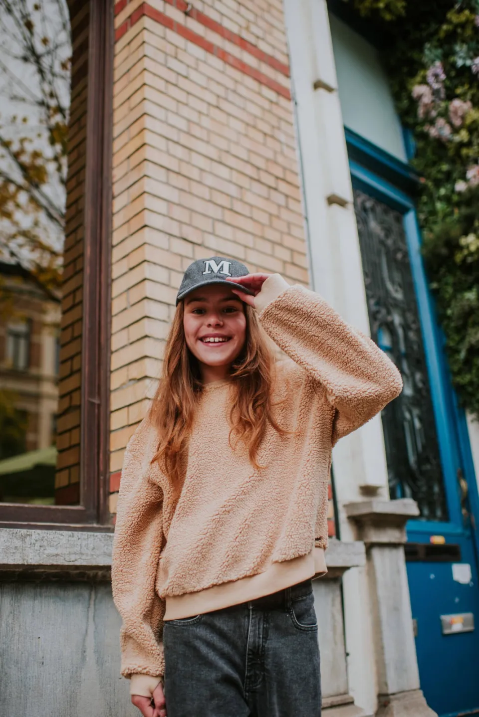 No Way Monday rechtvallende sweater met teddy details - beige, foto 4