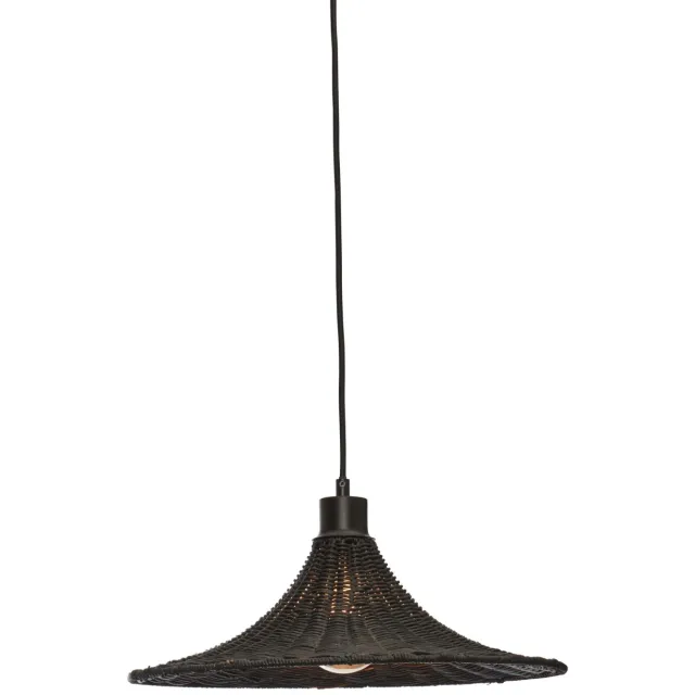Good&Mojo Hanglamp 'Borabora' Rotan, 40cm, kleur Zwart