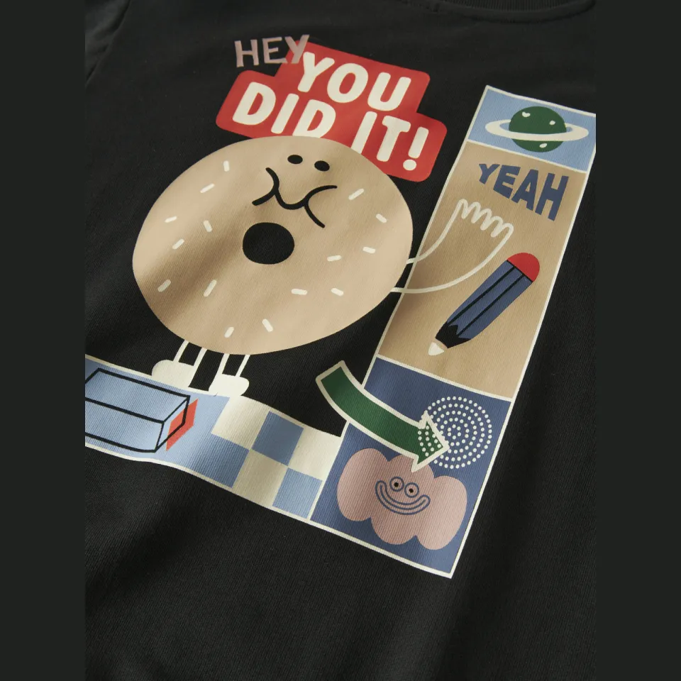 NAME IT KIDS sweater met backprint - zwart, foto 5