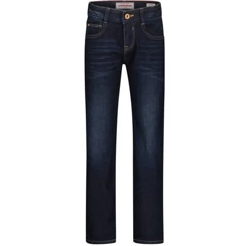 Vingino dark blue denim Jeans Blauw Jongens Katoen Effen Deep dark
