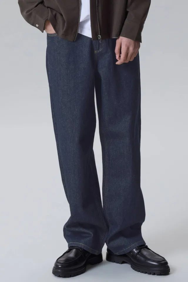 LMTD NLFBIRM loose fit jeans - donkerblauw denim, foto 4