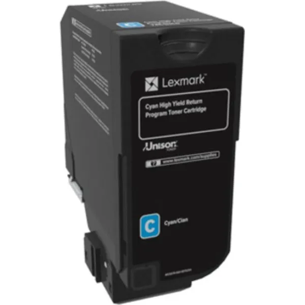 Lexmark 74C2HC0 Toner Cyaan Hoge capaciteit