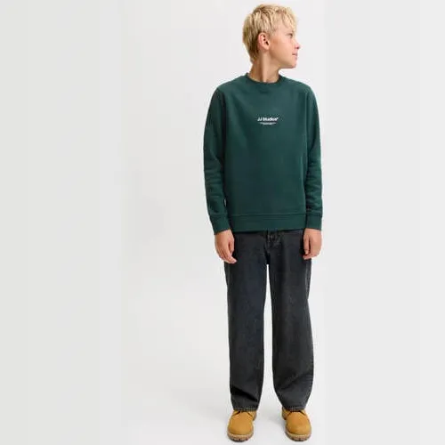 Jack & Jones JUNIOR sweater met tekst - donkergroen, foto 3