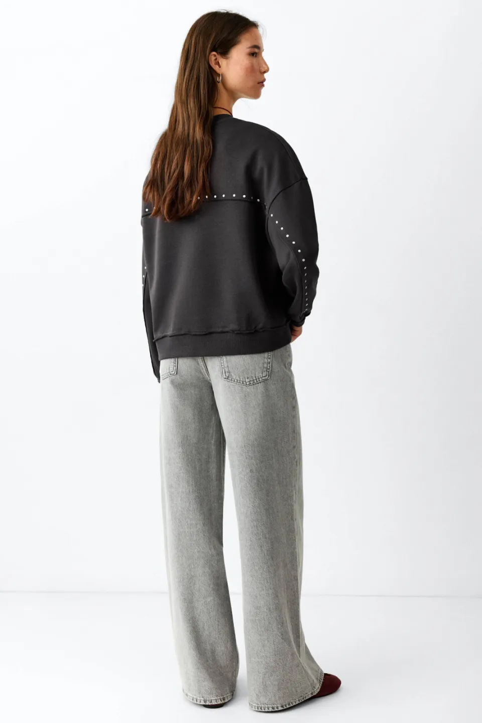 Mango TEEN sweater met studs - antraciet, foto 6
