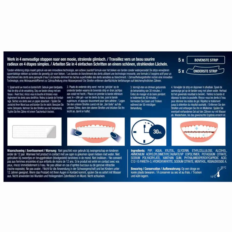 Lucovitaal Whitening tandenstrips mintsmaak, foto 4